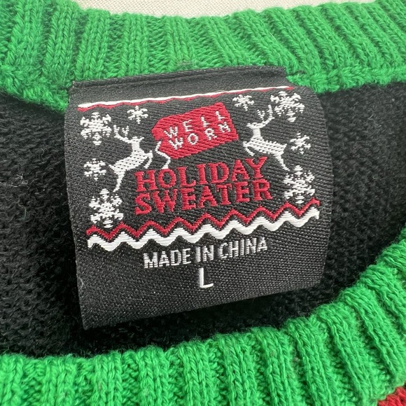 Ugly Christmas Knit Sweater Changing Sequins Gamer Santa‎ Level Up  Kids Large - Picture 4 of 7